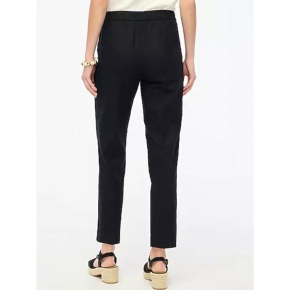 J.Crew Linen-cotton blend sailor pant Black Size 2 NWT Capsule Wardrobe Staple - Picture 2 of 11